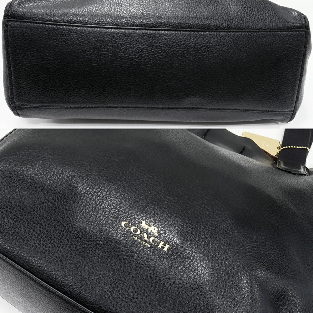 コーチ ダービー ペブルド レザー 2WAY トート バッグ
