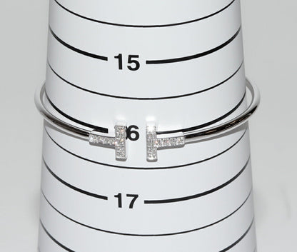 ティファニー T ワイヤー ホワイトゴールド ダイヤ ブレスレット