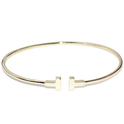 ティファニー T ナロー ワイヤー ブレスレット Au750 サイズ 17