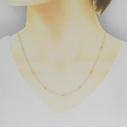 Au750イエローゴールドネックレス