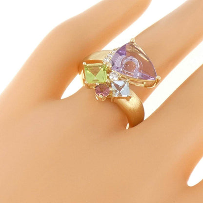 ジーエステイービー Au750 カラーストーン ダイヤモンドリング