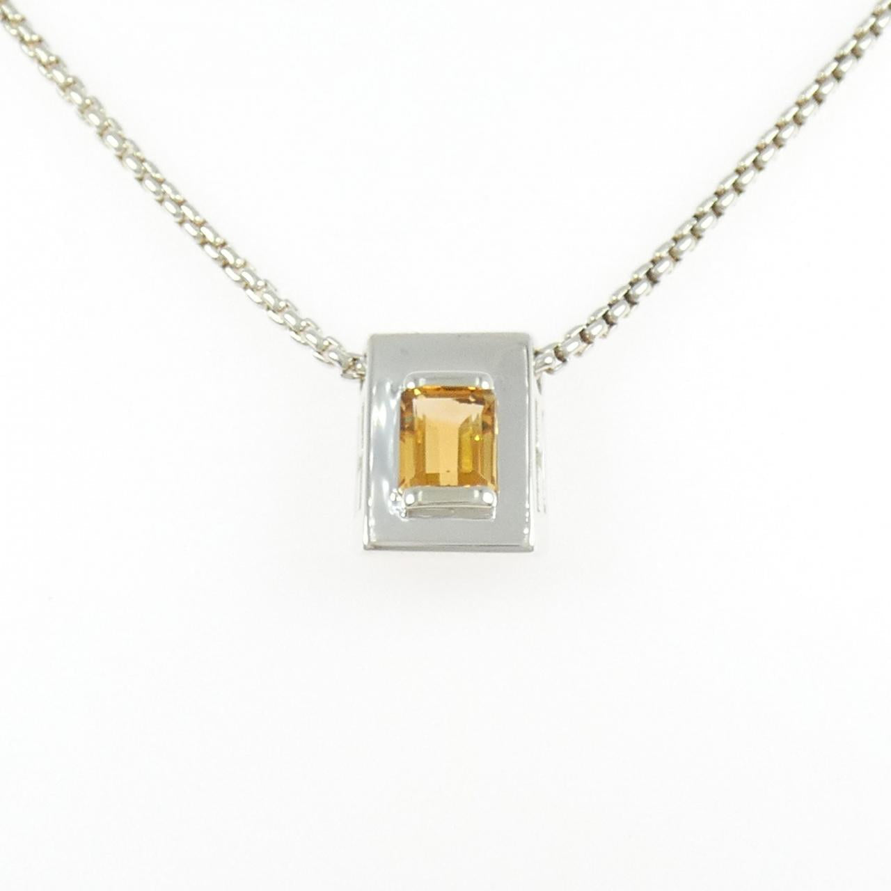 エルメス 925シルバー シトリンネックレス
