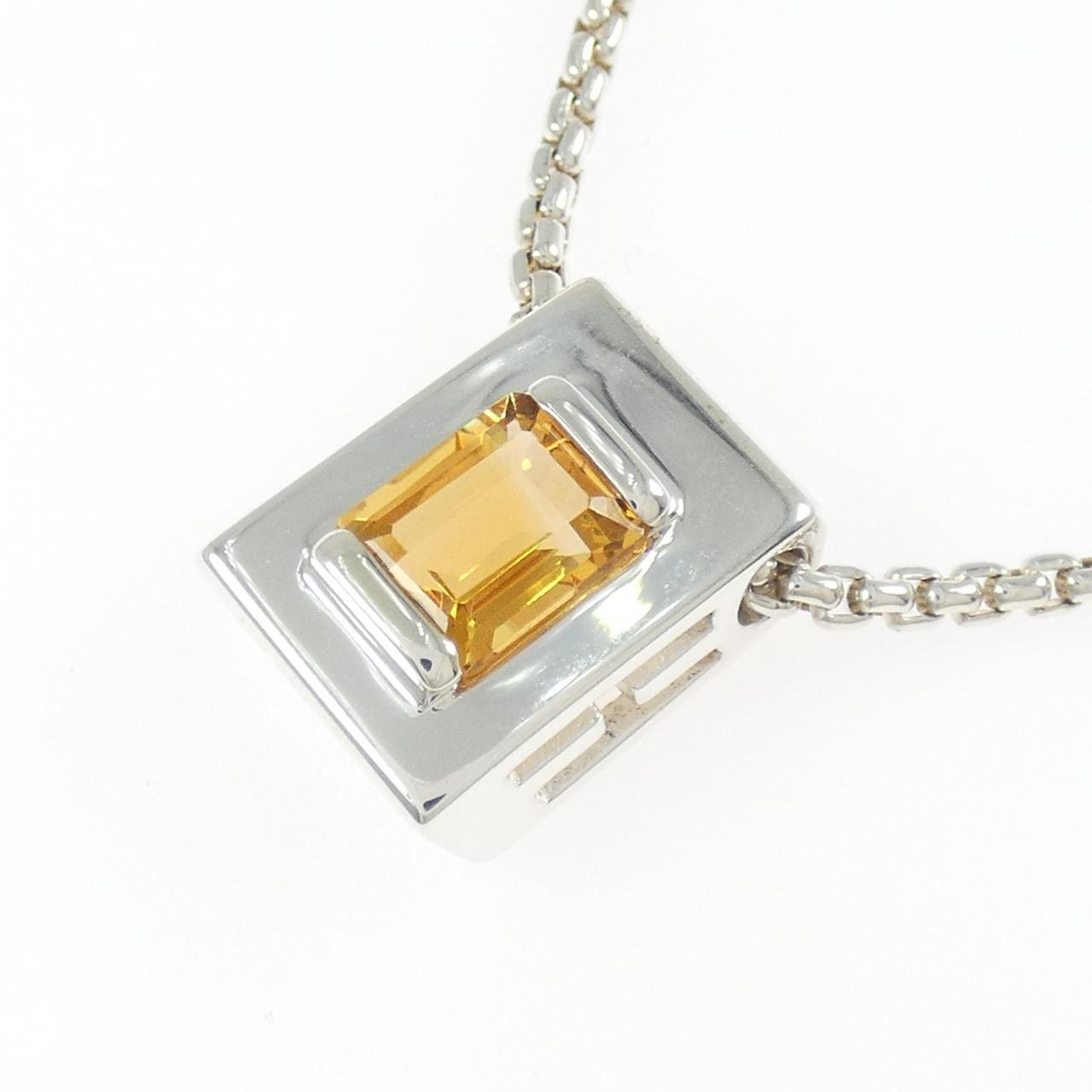 エルメス 925シルバー シトリンネックレス