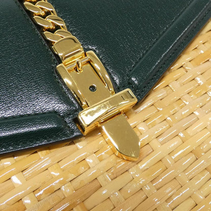 グッチ シルヴィ ウィッカー レザー バッグ