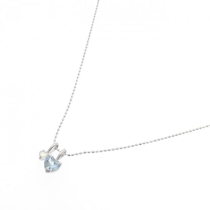 Au750 2wayアクアマリンムーンストーンネックレス