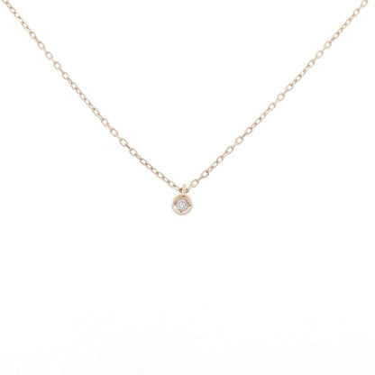 アガット K10ピンクゴールド ダイヤモンドネックレス