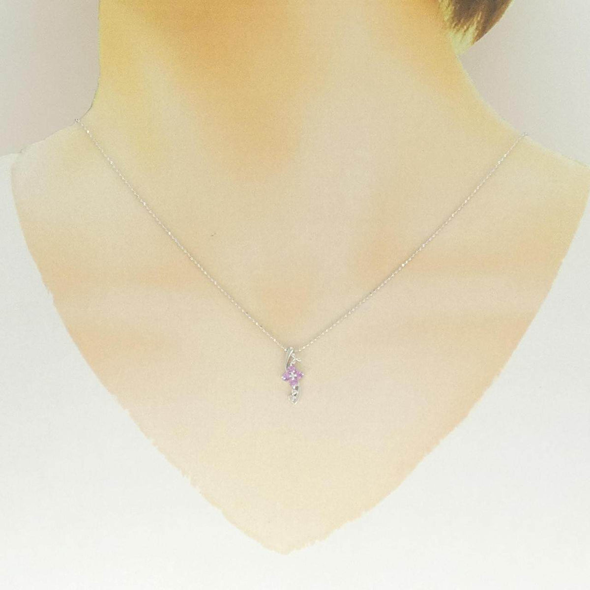 Au750サファイアダイヤモンドネックレス