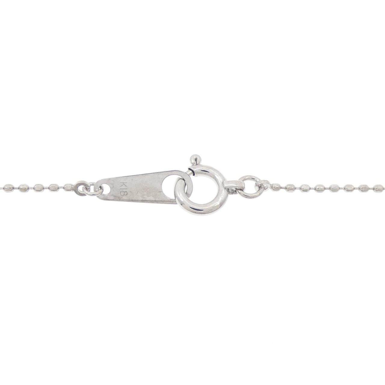 Au750ホワイトゴールドスリーストーンダイヤモンドネックレス