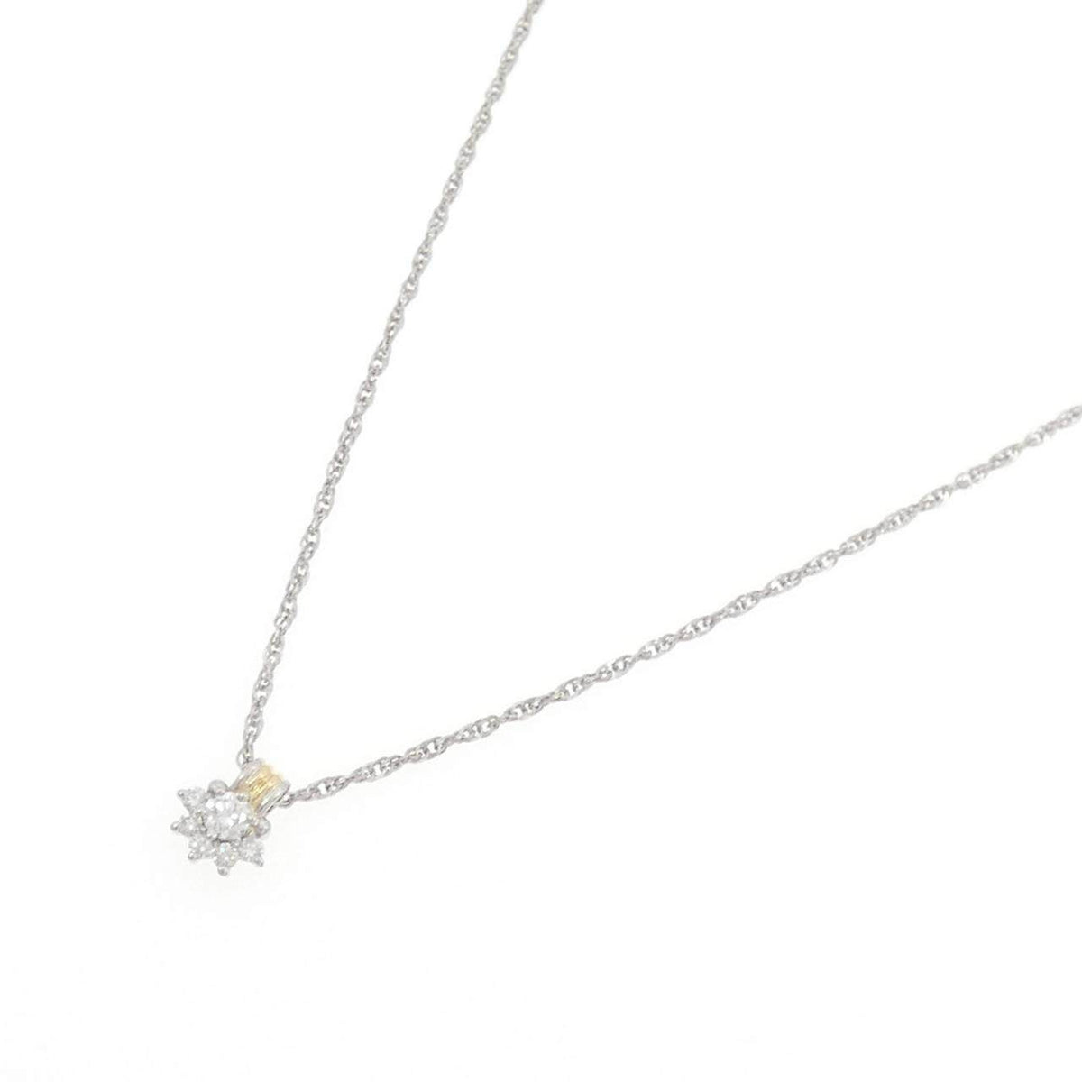 クレサンベール プラチナ Au750 ダイヤモンドネックレス