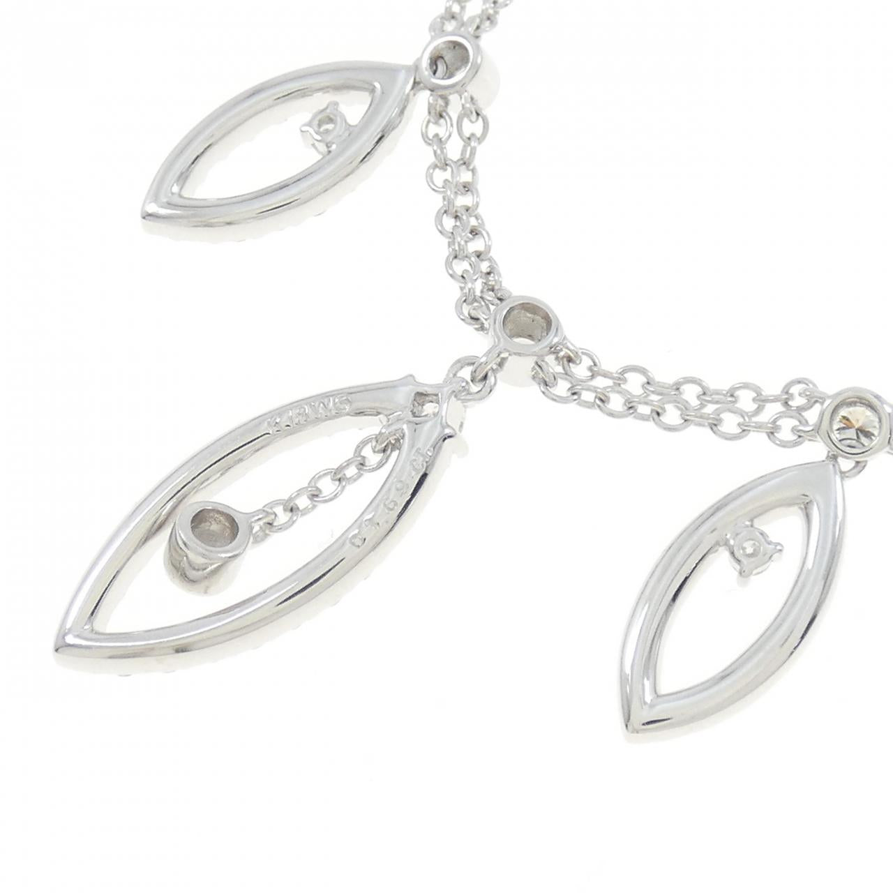 K18WG ダイヤモンド ネックレス