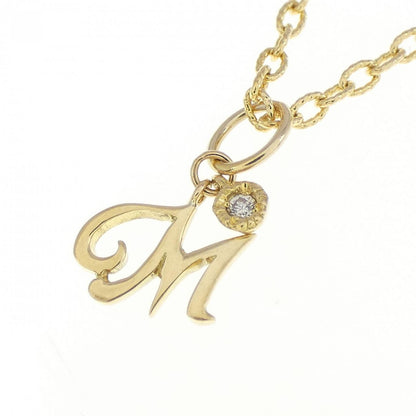 Au750 ダイヤモンド イニシャル M ネックレス