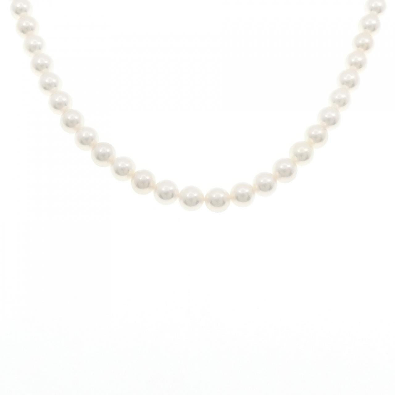 ミキモト アコヤ パール Au750 ホワイト ゴールド ネックレス