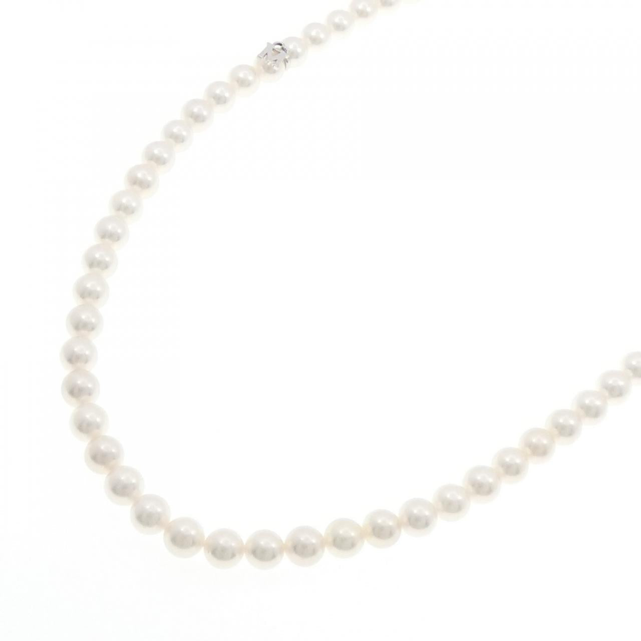 ミキモト アコヤ パール Au750 ホワイト ゴールド ネックレス