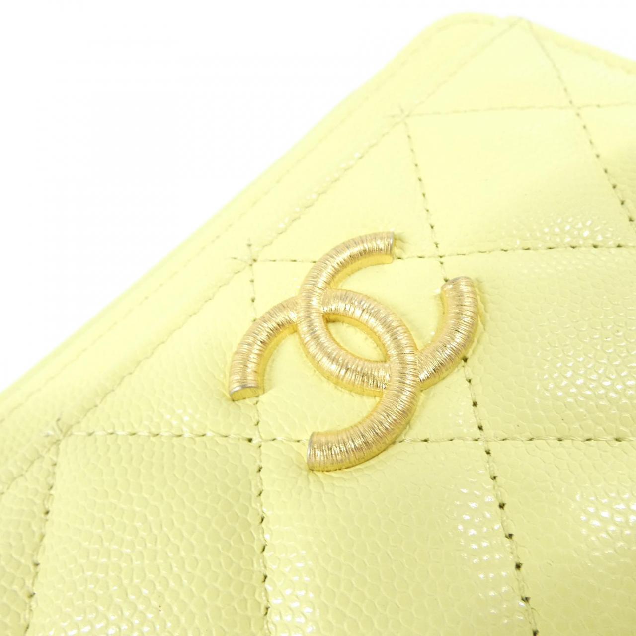 シャネル AP4478 キャビアスキン カードケース