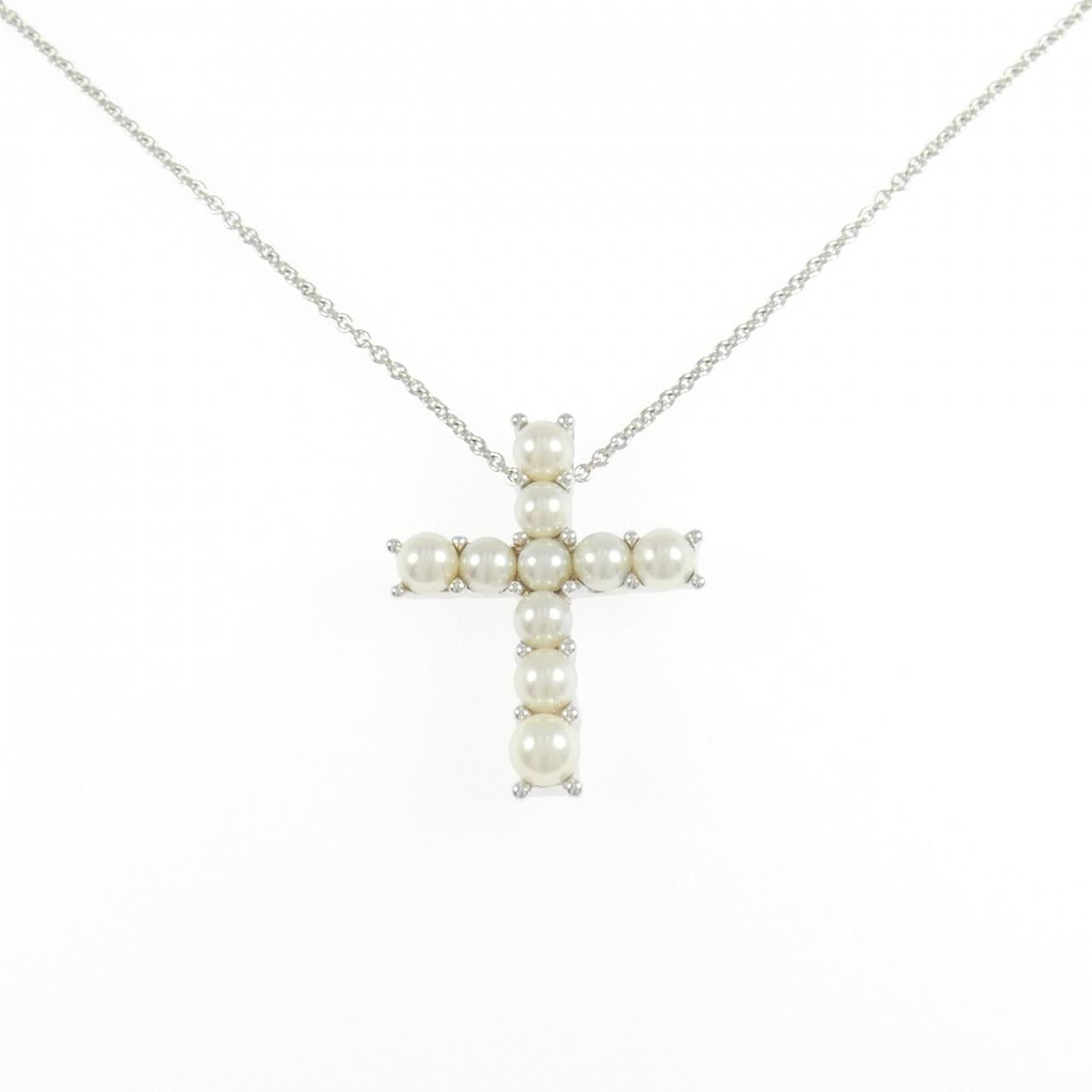 ミキモト アコヤ パール Au750 ホワイト ゴールド ネックレス