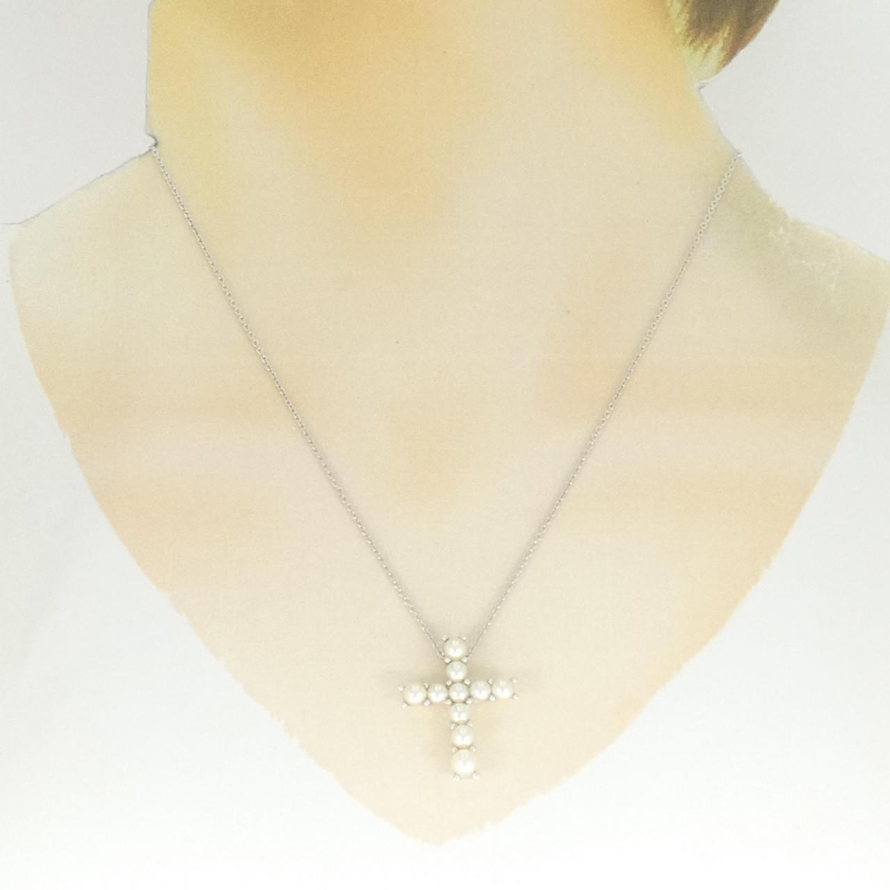 ミキモト アコヤ パール Au750 ホワイト ゴールド ネックレス