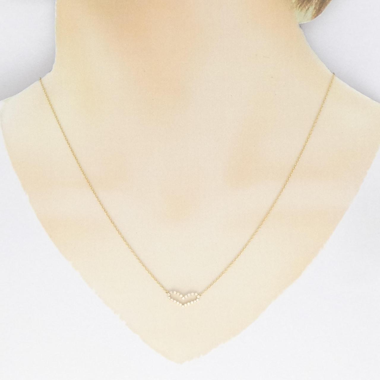 AHKAH ビリーブ ハート Au750 ダイヤモンド ネックレス
