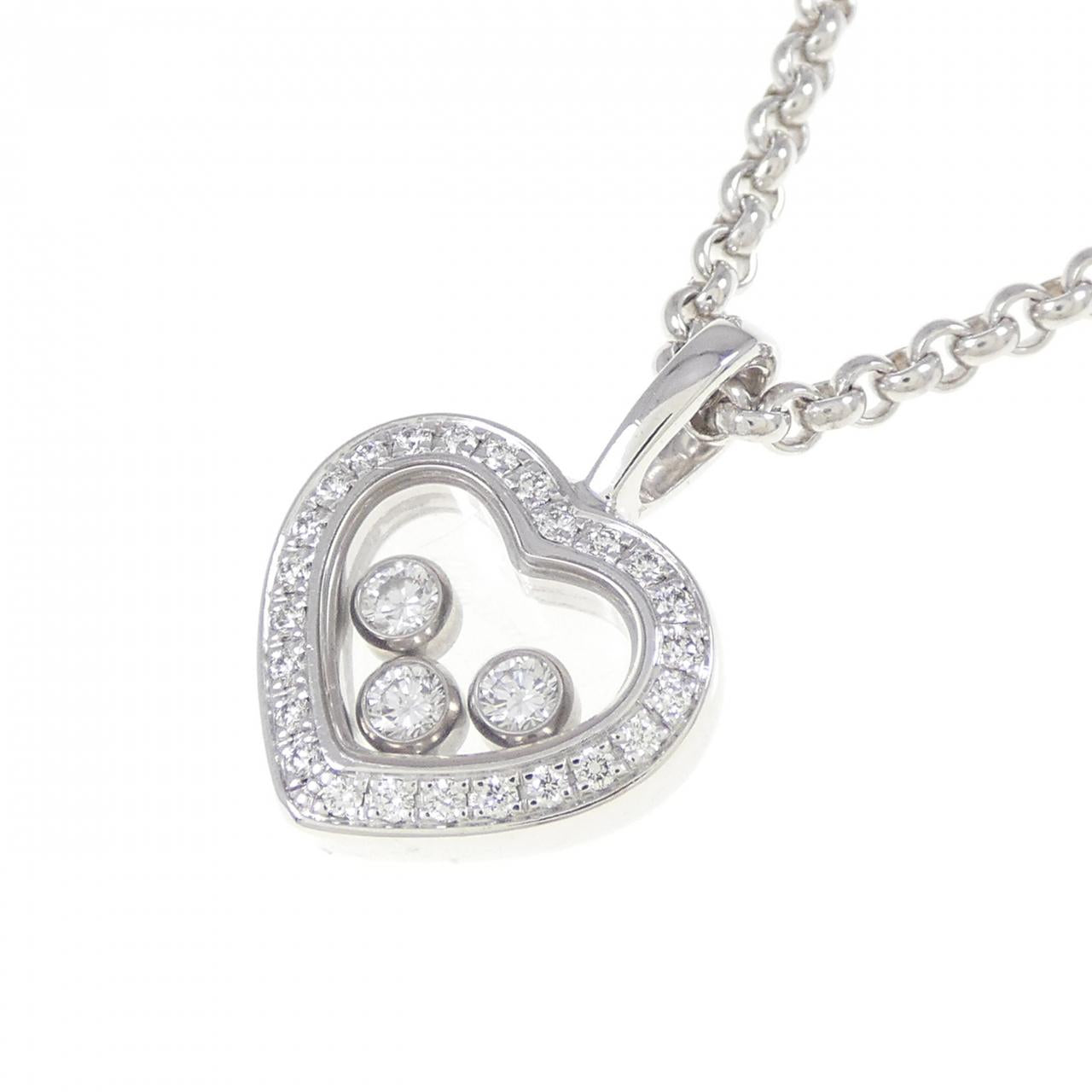 ショパール 750 ホワイト ゴールド ダイヤモンド ネックレス