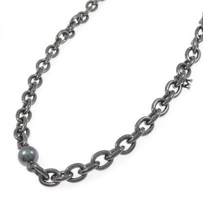 ミキモト ブラック サウス シー パール シルバー ネックレス