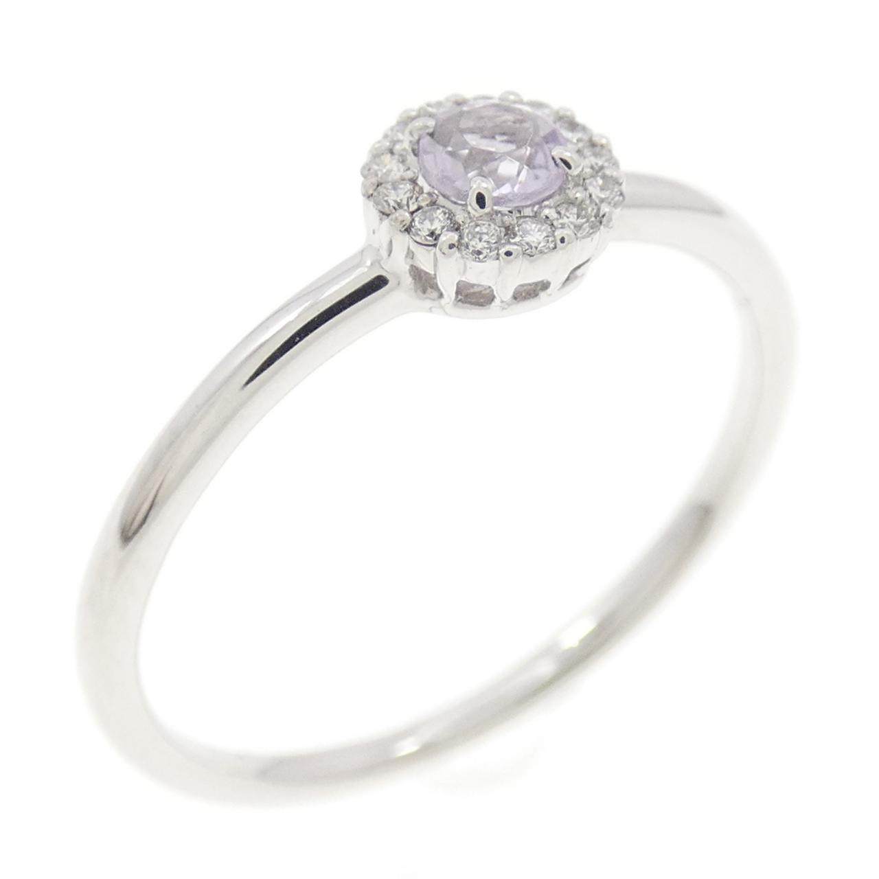 オレフィーチェ K18ホワイトゴールド アメジスト ダイヤモンド リング