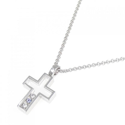 ショパール 750 ホワイト ゴールド サファイア ダイヤモンド ネックレス