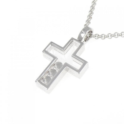 ショパール 750 ホワイト ゴールド サファイア ダイヤモンド ネックレス