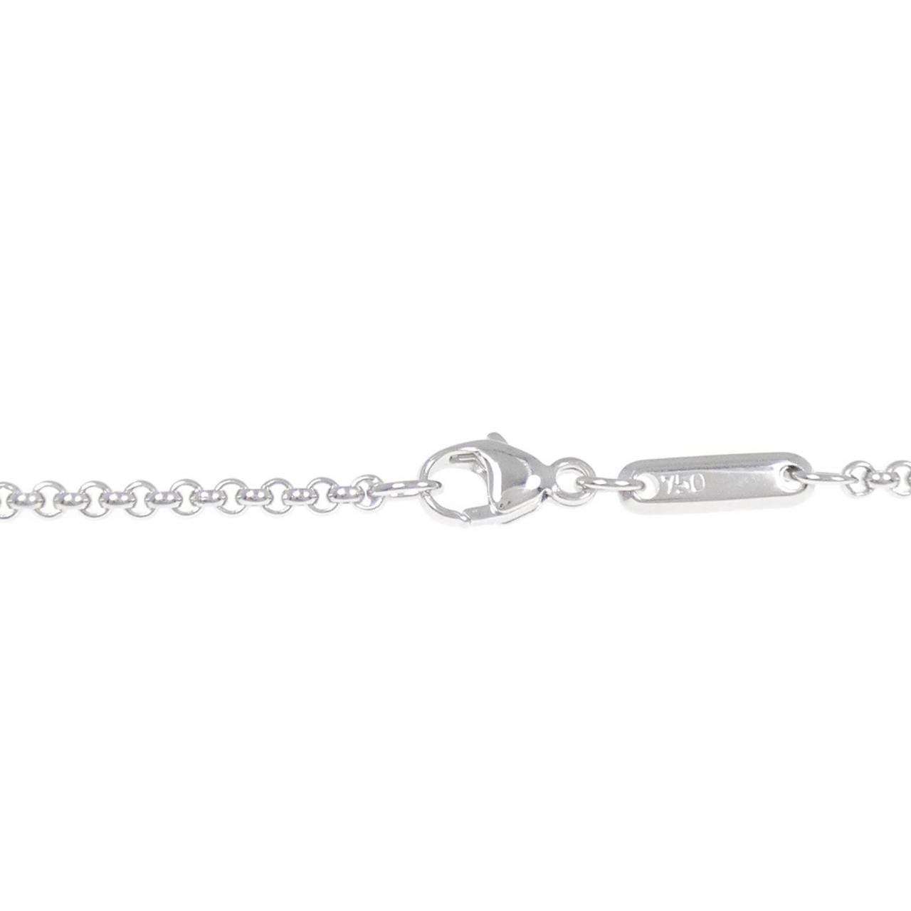 ショパール 750 ホワイト ゴールド サファイア ダイヤモンド ネックレス