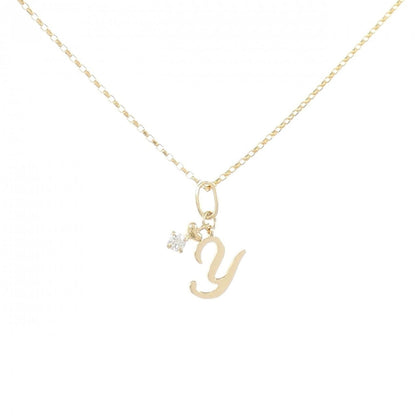Au750イニシャルYダイヤモンドネックレス