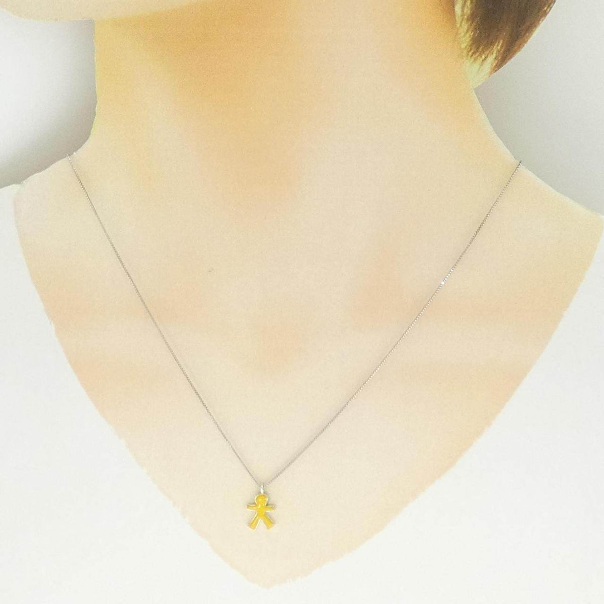 ビビジ 750ホワイトゴールド 750ピンクゴールド 樹脂 ダイヤモンド ネックレス