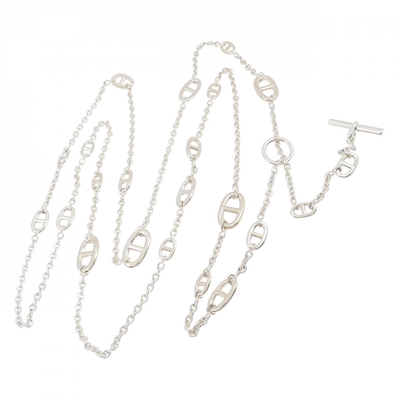 エルメス ファランドール 925シルバー ネックレス158cm