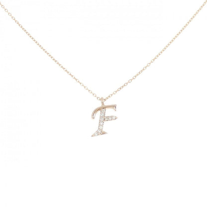 Au750 ダイヤモンド イニシャル F ネックレス