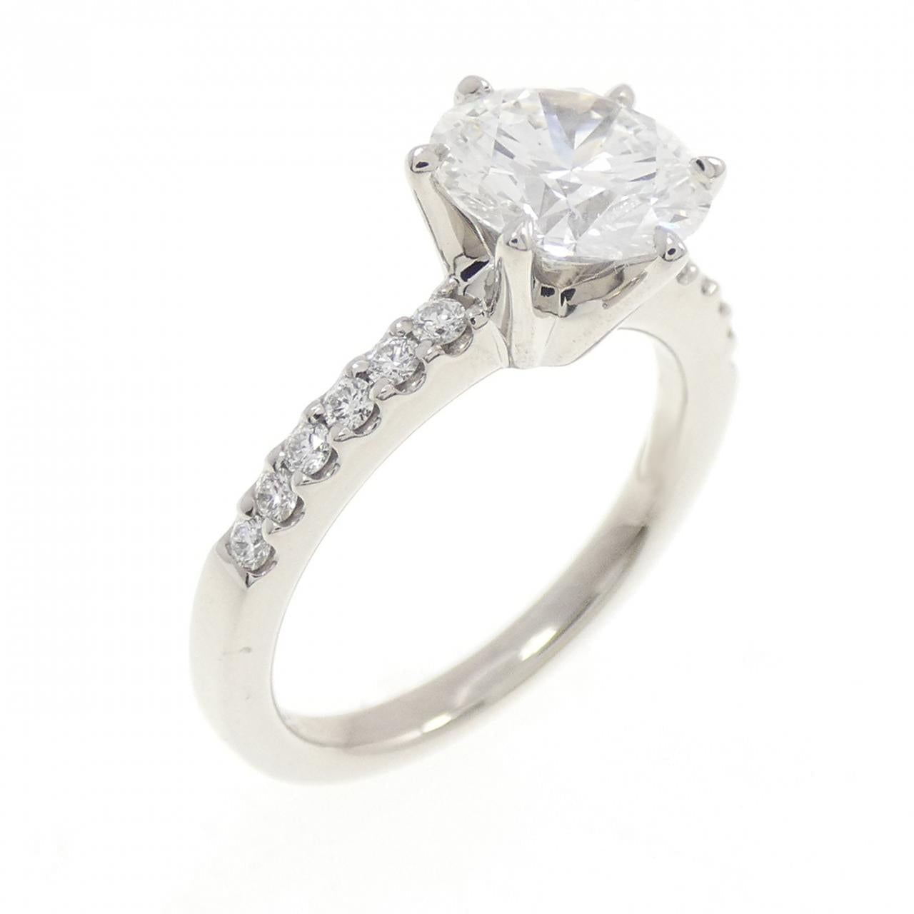 ロイヤルアッシャー プラチナ ダイヤモンド リング 1.26CT