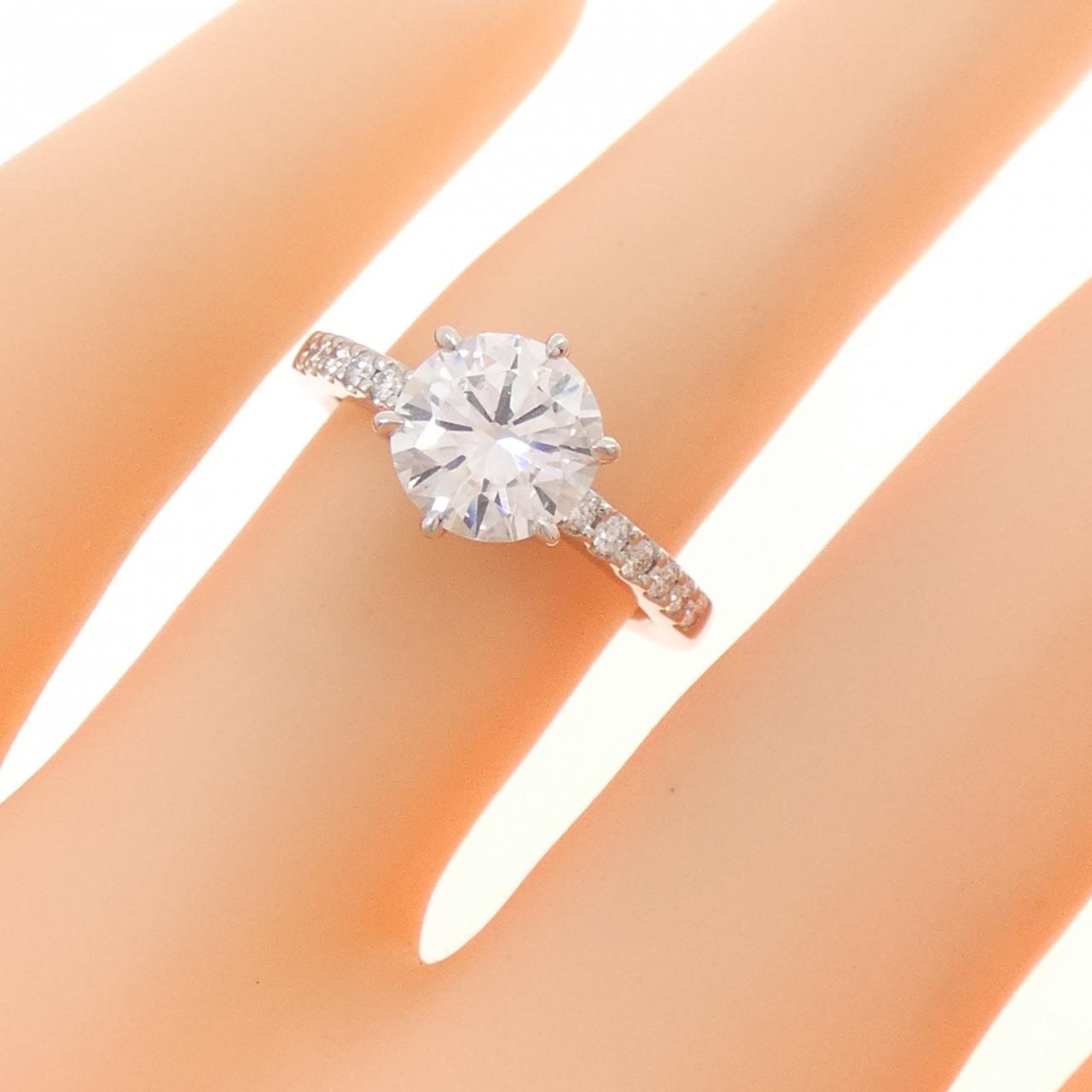 ロイヤルアッシャー プラチナ ダイヤモンド リング 1.26CT