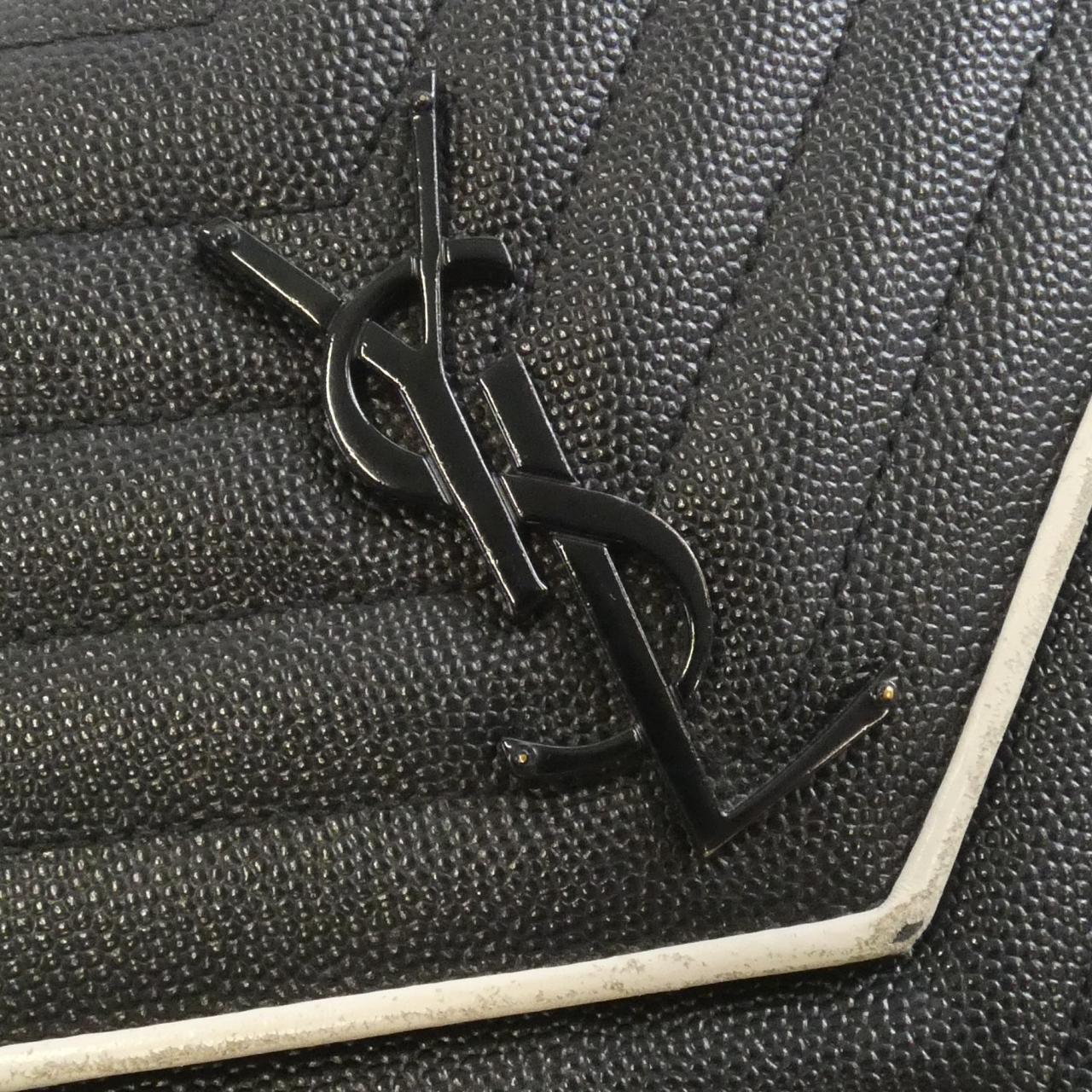 サン ローラン 377828 BOWC8 カーフ チェーン ウォレット