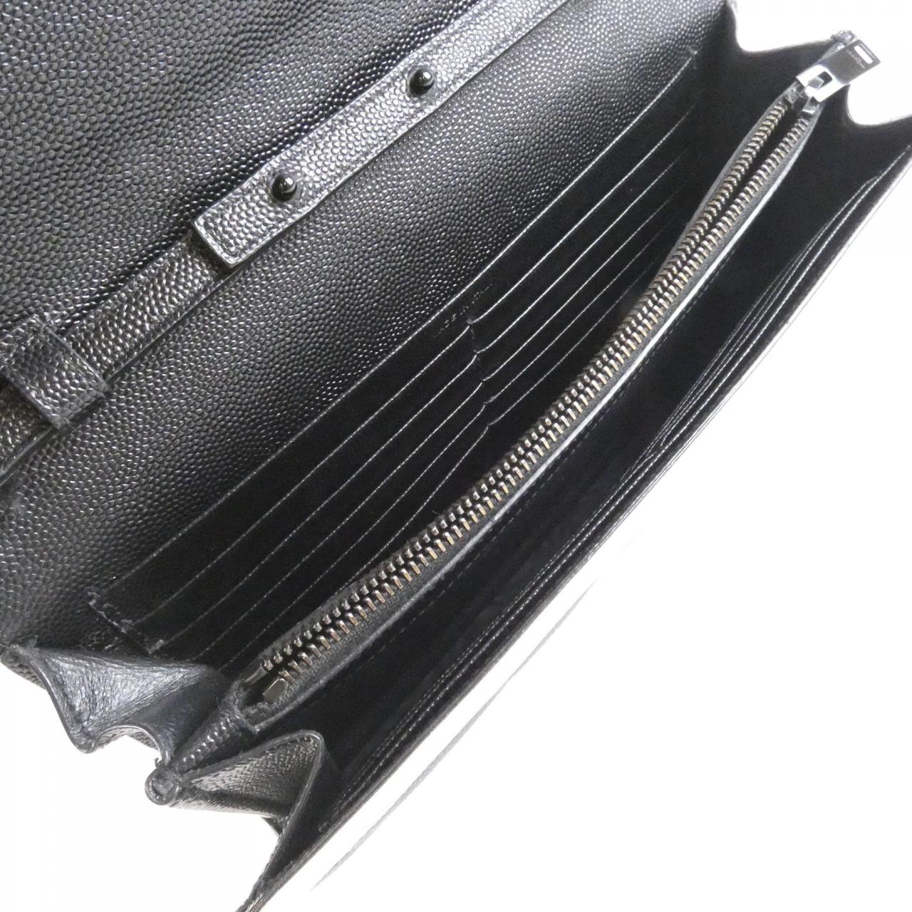 サン ローラン 377828 BOWC8 カーフ チェーン ウォレット