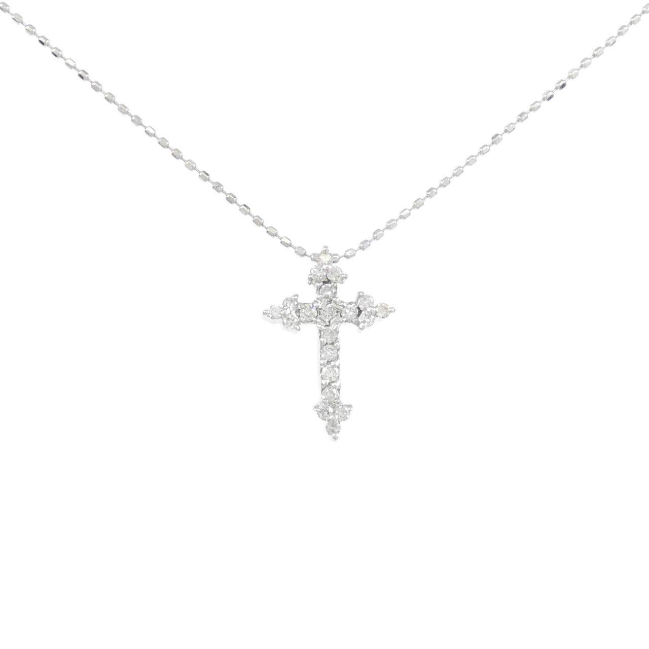 Au750ダイヤモンドクロスネックレス