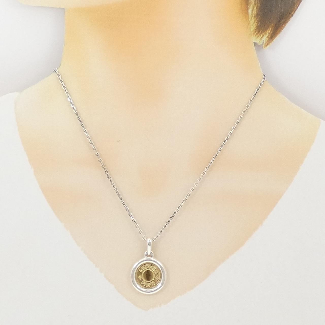 エルメス セリエ シルバー750イエローゴールド ネックレス
