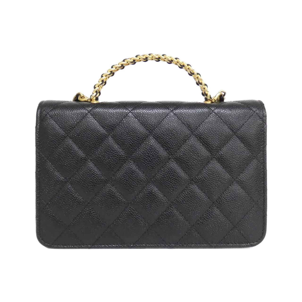 シャネル AP2804 キャビア スキン ウォレット オン チェーン