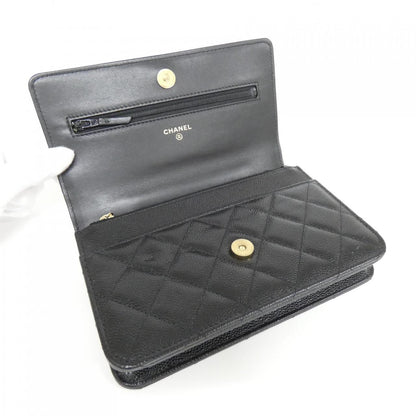 シャネル AP2804 キャビア スキン ウォレット オン チェーン