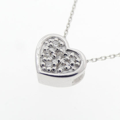 Au750 ホワイト ゴールド ダイヤモンド ネックレス