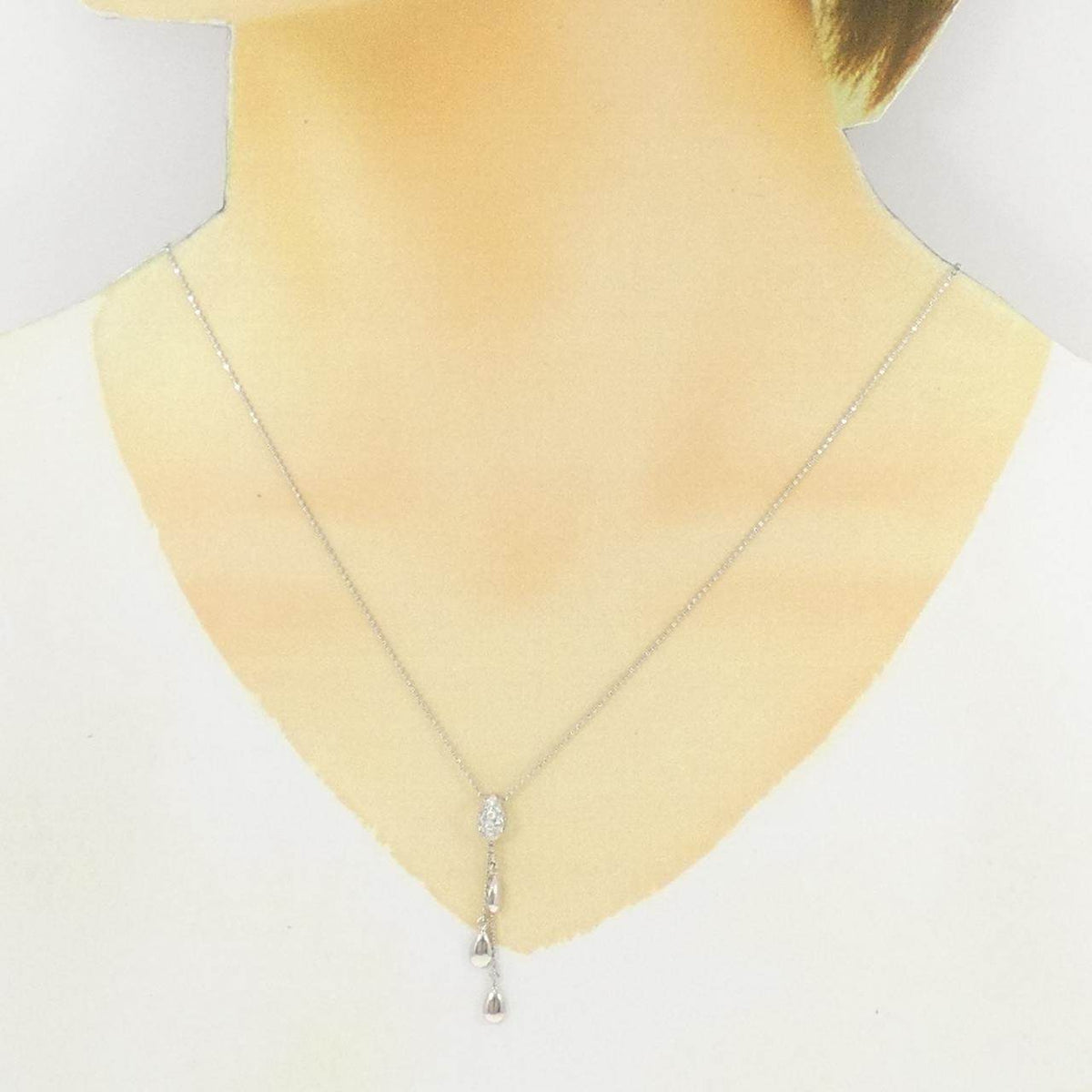 Pt900 Pt850 ダイヤモンドネックレス