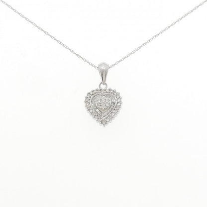 14K ホワイト ゴールド ダイヤモンド ネックレス