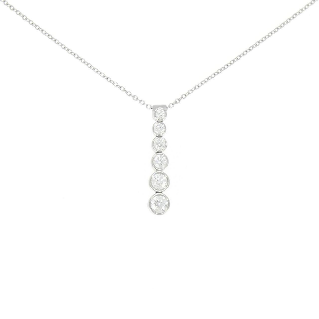 ティファニー ジャズ グラジュエイテッド ドロップ プラチナ ネックレス