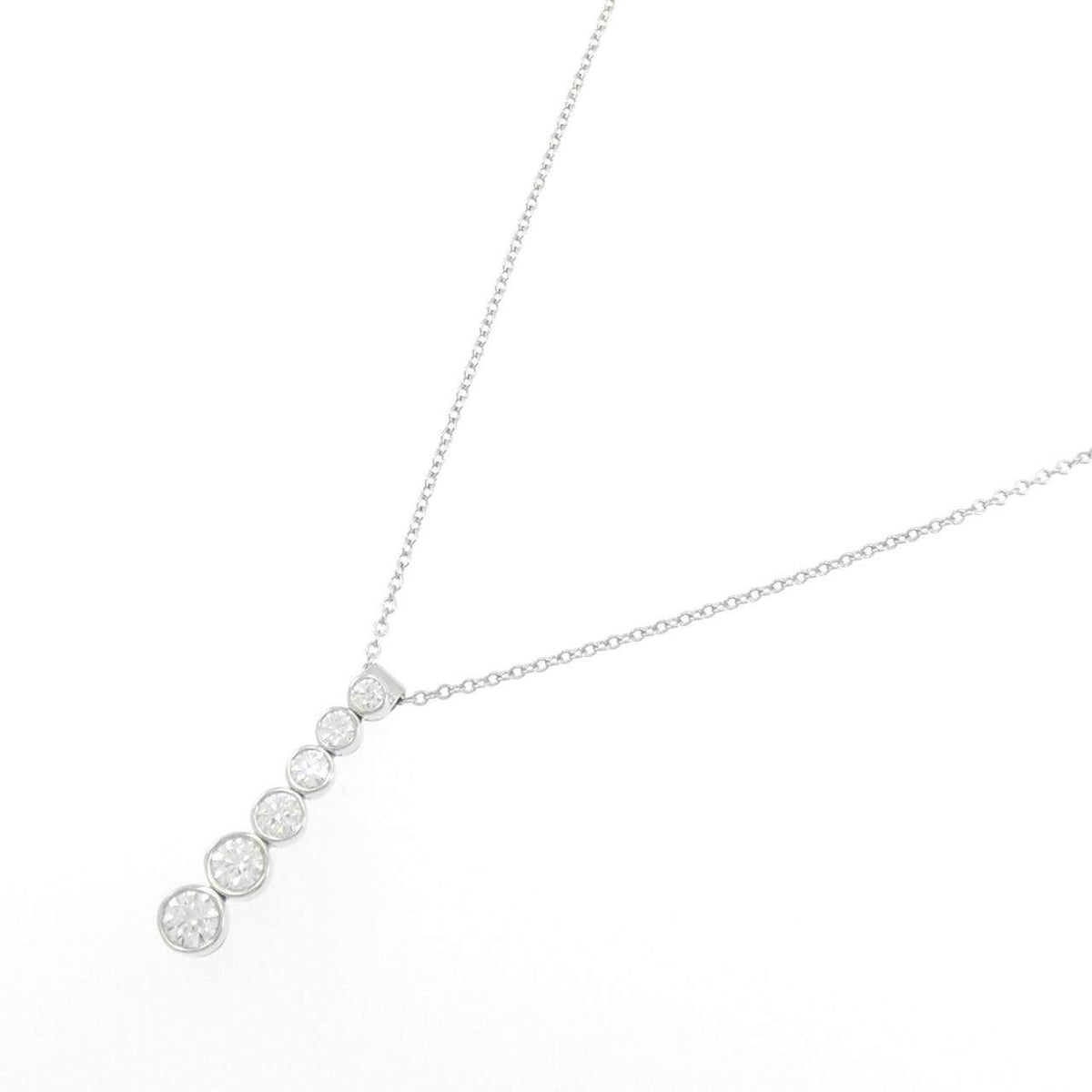 ティファニー ジャズ グラジュエイテッド ドロップ プラチナ ネックレス