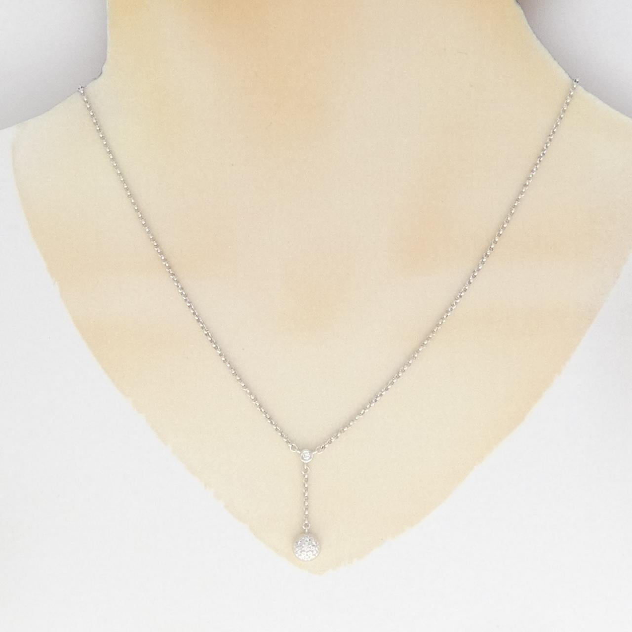 Tasaki K14 ホワイト ゴールド ダイヤモンド ネックレス