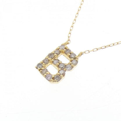 Au750イニシャルBダイヤモンドネックレス
