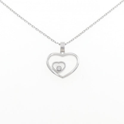 ショパール ハッピー ハーツ 750 ホワイト ゴールド ダイヤモンド ネックレス