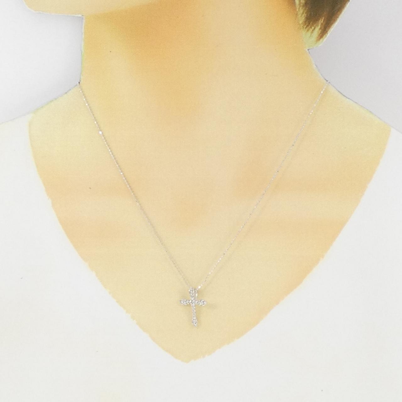 Au750 クロス ダイヤモンド ネックレス