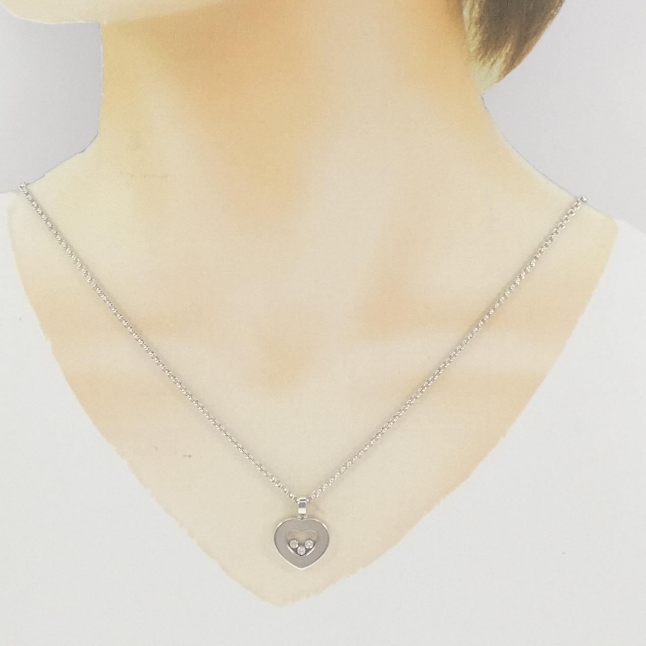 ショパール ハッピー ダイヤモンド 750 ホワイト ゴールド ダイヤ ネックレス