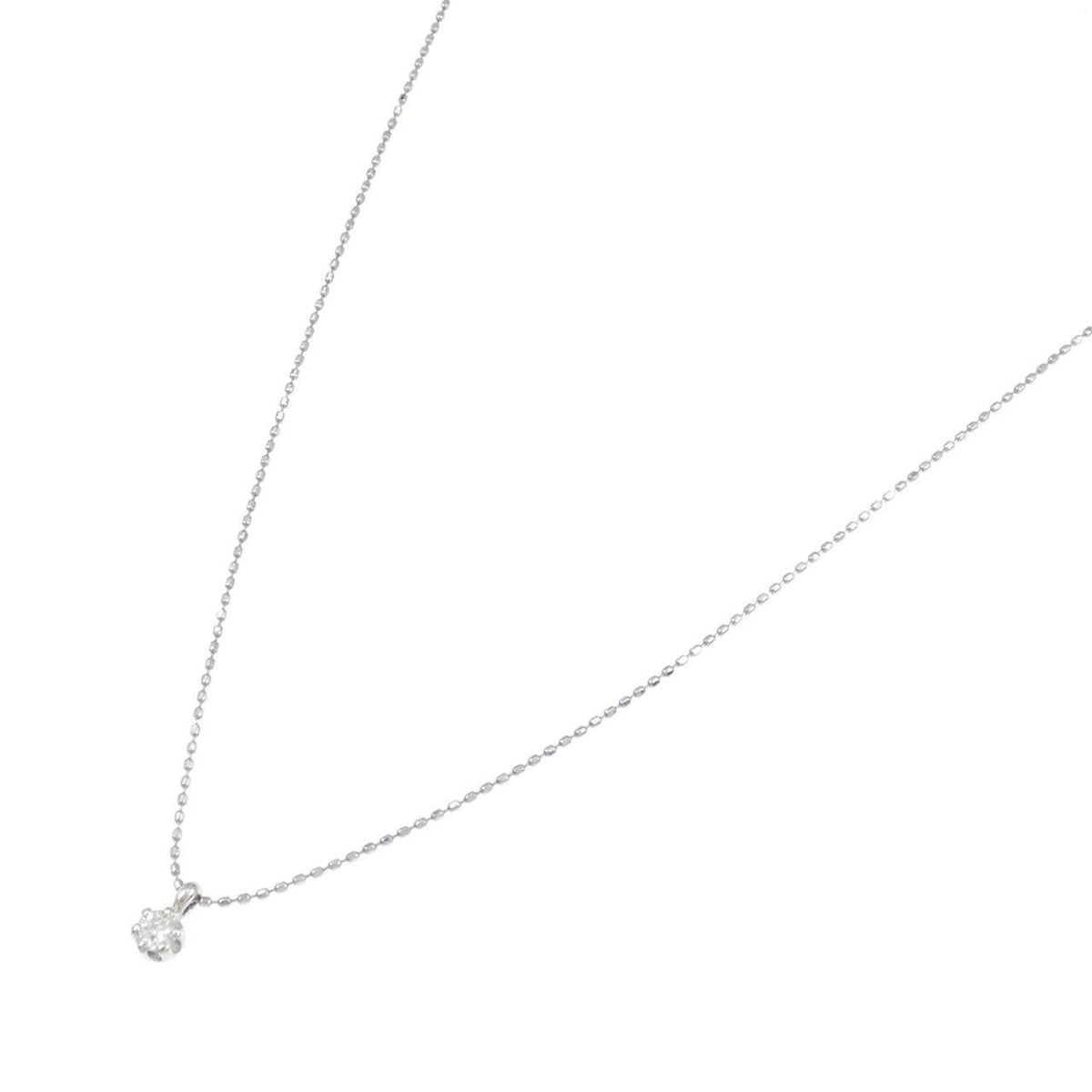 PT900 PT850 プラチナ ソリティア ダイヤモンドネックレス 0.1ct
